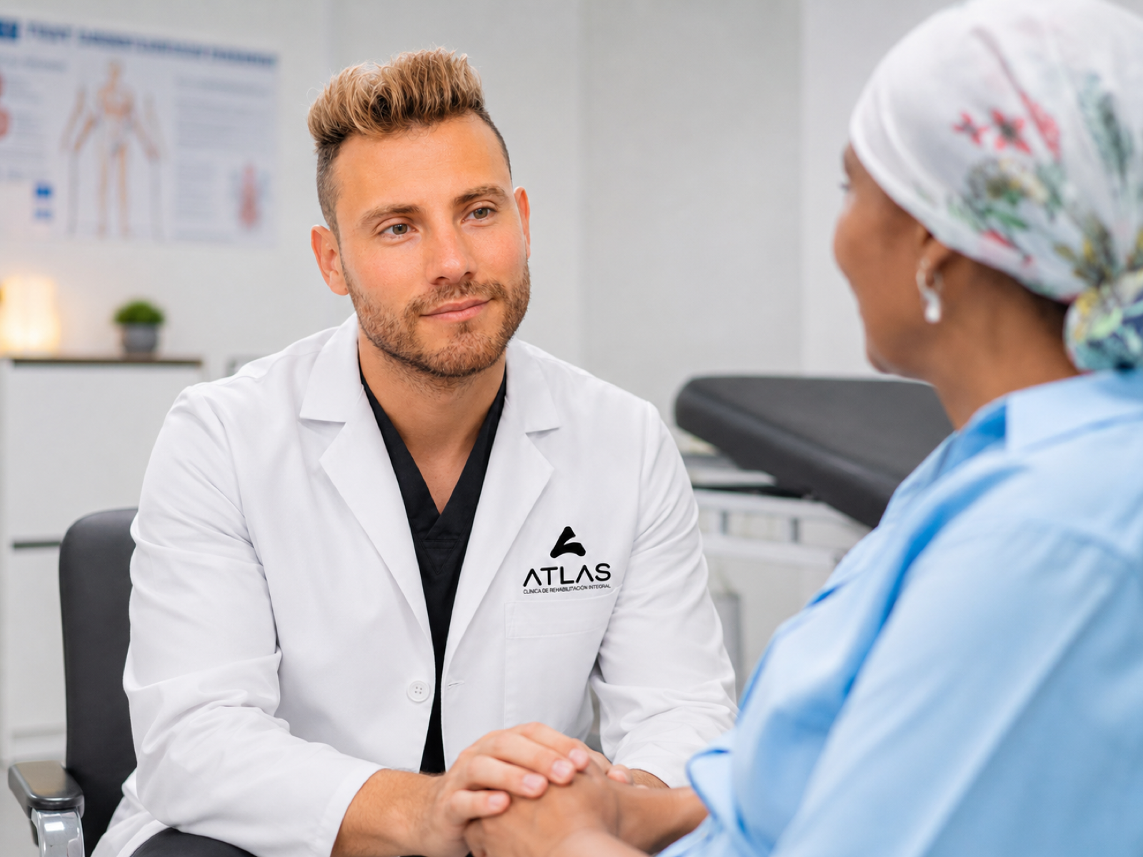 Dr. Jorge Bugeño Gajardo en consulta de oncología médica en La Serena
